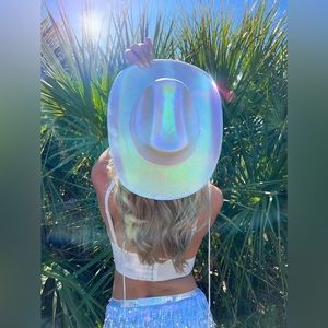 Holographic Cowboy Hat Bachelorette Party